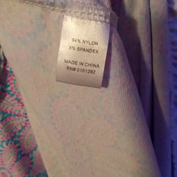 Beachtime Ruffled 3/4 Sleeve Top - 1X - Picture 3 of 4